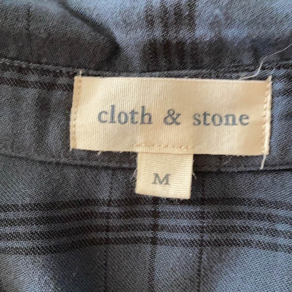 Cloth and Stone blue plaid shirt